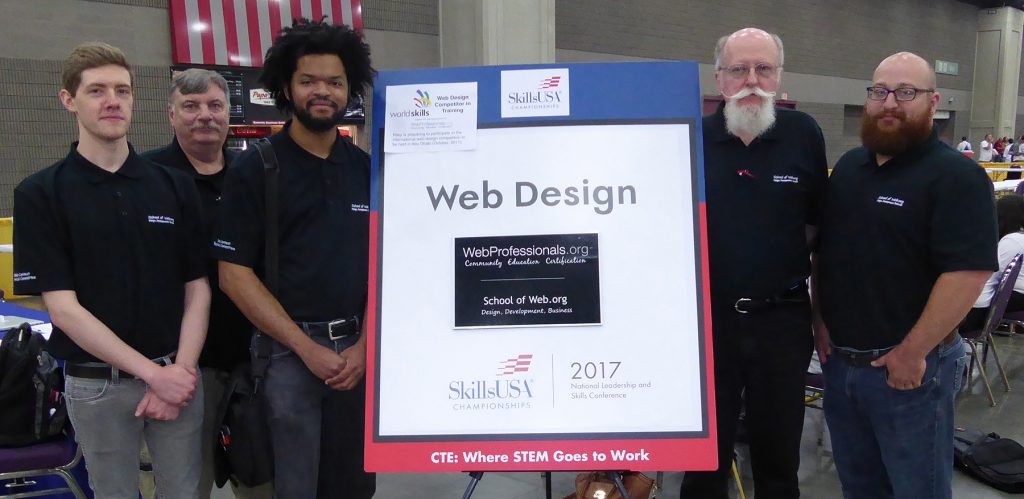 Web Design Technical Committee (on site). From L to R. Sam Shurling, Steve Waddell, David Jackson, Mark DuBois, Jonathan Worent